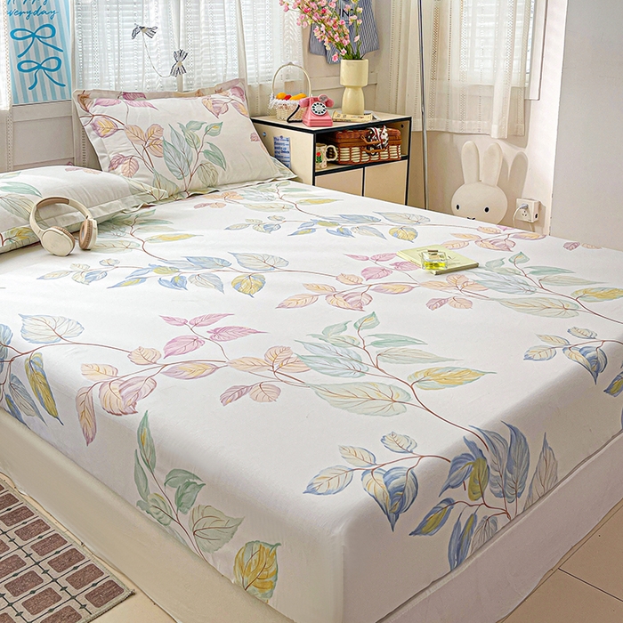 91家纺网 家纺一手货源 找家纺 大柏树 2026新款全棉纯棉13376印花单床笠单品床笠床笠单件 满庭绿