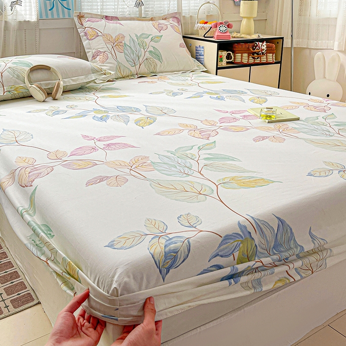 91家纺网 家纺一手货源 找家纺 大柏树 2026新款全棉纯棉13376印花单床笠单品床笠床笠单件 满庭绿