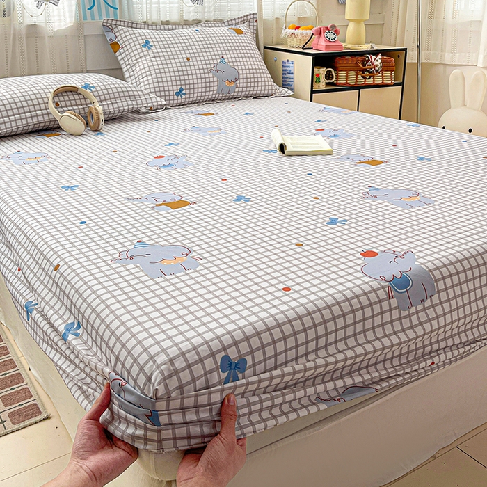 91家纺网 家纺一手货源 找家纺 大柏树 2026新款全棉纯棉13376印花单床笠单品床笠床笠单件 活力小象