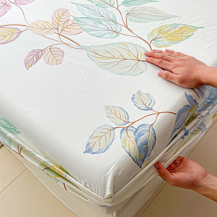 91家纺网 家纺一手货源 找家纺 大柏树 2026新款全棉纯棉13376印花单床笠单品床笠床笠单件 满庭绿