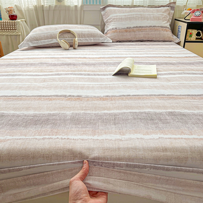 91家纺网 家纺一手货源 找家纺 大柏树 2026新款全棉纯棉13376印花单床笠单品床笠床笠单件 月冉星河咖