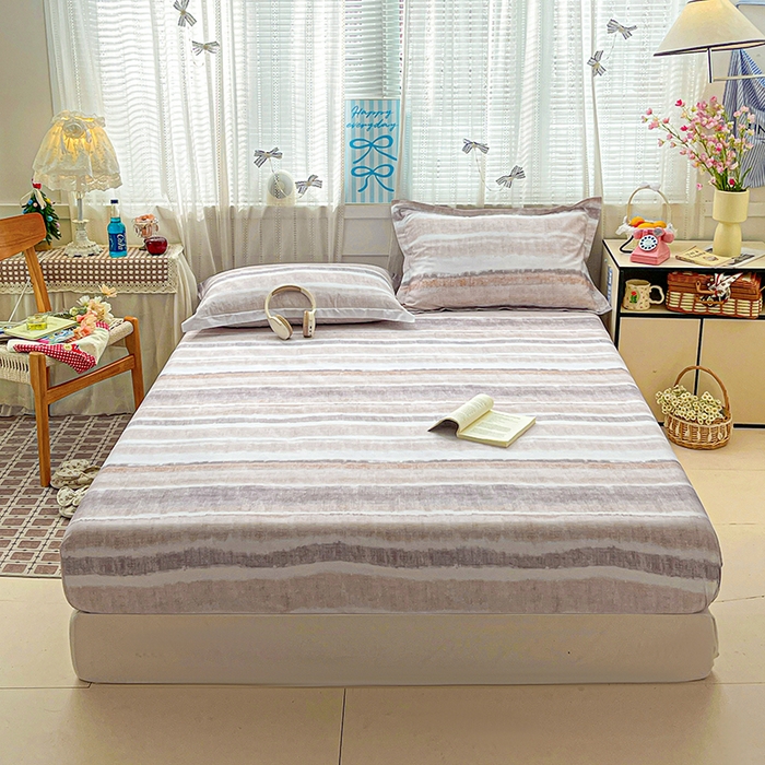 91家纺网 家纺一手货源 找家纺 大柏树 2026新款全棉纯棉13376印花单床笠单品床笠床笠单件 月冉星河咖