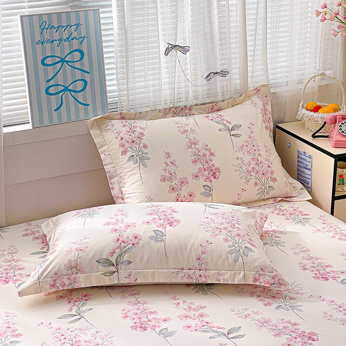 91家纺网 家纺一手货源 找家纺 大柏树 2026新款全棉纯棉13376印花单床笠单品床笠床笠单件 花织梦粉