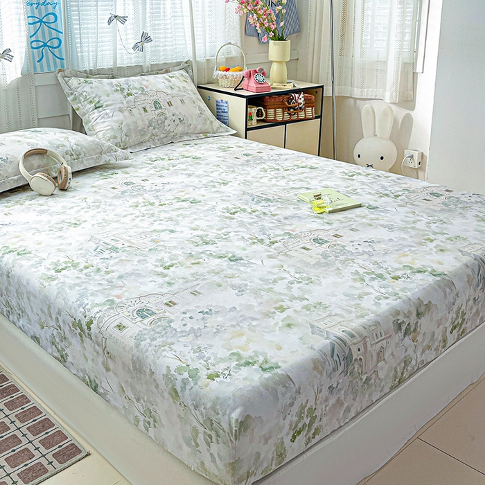 91家纺网 家纺一手货源 找家纺 大柏树 2026新款全棉纯棉13376印花单床笠单品床笠床笠单件 洛克庄园