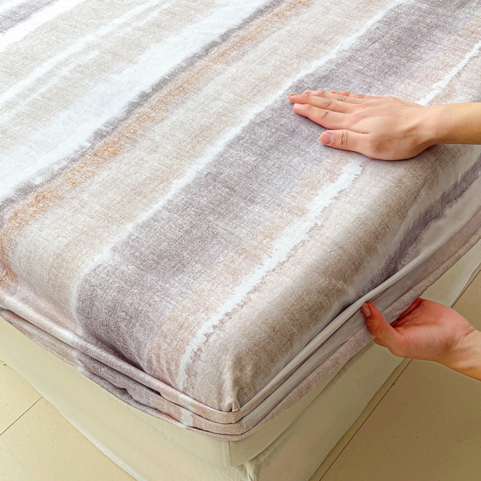 91家纺网 家纺一手货源 找家纺 大柏树 2026新款全棉纯棉13376印花单床笠单品床笠床笠单件 月冉星河咖