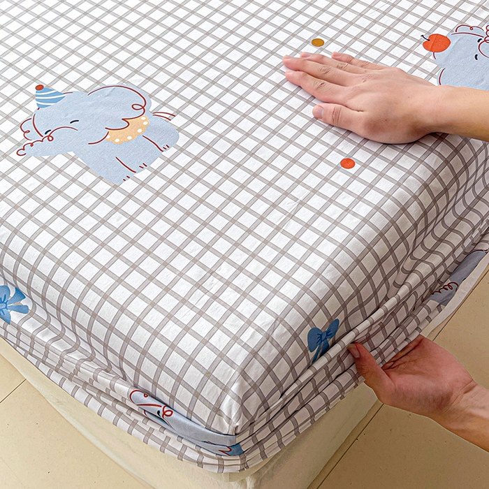 91家纺网 家纺一手货源 找家纺 大柏树 2026新款全棉纯棉13376印花单床笠单品床笠床笠单件 活力小象