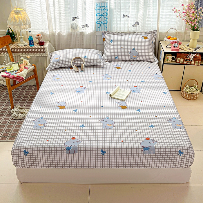 91家纺网 家纺一手货源 找家纺 大柏树 2026新款全棉纯棉13376印花单床笠单品床笠床笠单件 活力小象