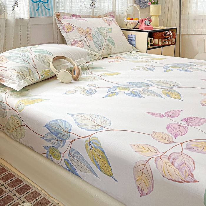 91家纺网 家纺一手货源 找家纺 大柏树 2026新款全棉纯棉13376印花单床笠单品床笠床笠单件 满庭绿