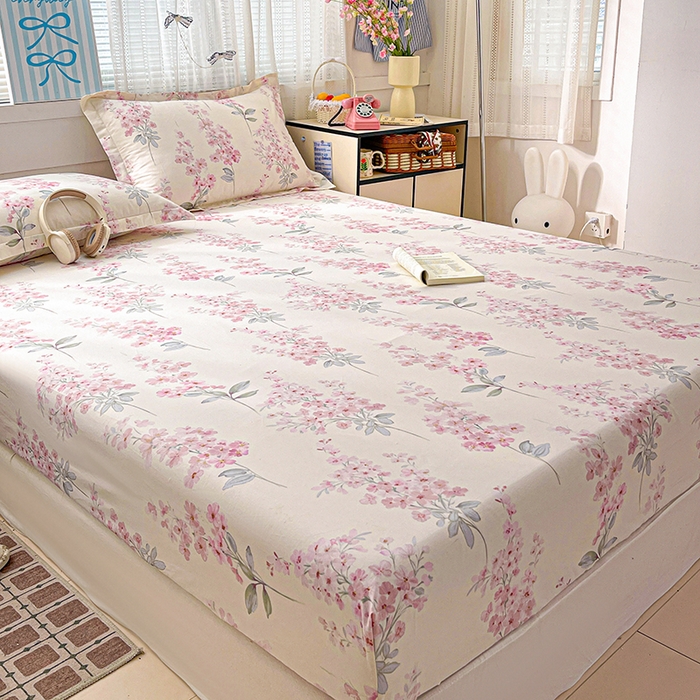 91家纺网 家纺一手货源 找家纺 大柏树 2026新款全棉纯棉13376印花单床笠单品床笠床笠单件 花织梦粉