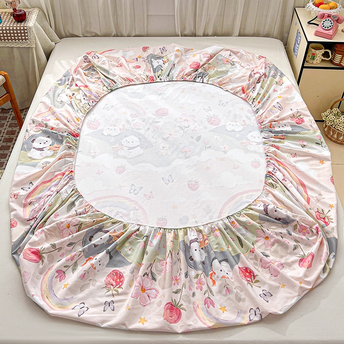 91家纺网 家纺一手货源 找家纺 大柏树 2026新款全棉纯棉13376印花单床笠单品床笠床笠单件 花间小熊