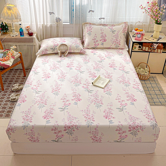 91家纺网 家纺一手货源 找家纺 大柏树 2026新款全棉纯棉13376印花单床笠单品床笠床笠单件 花织梦粉