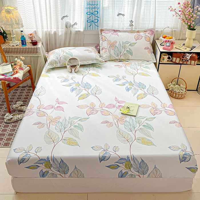 91家纺网 家纺一手货源 找家纺 大柏树 2026新款全棉纯棉13376印花单床笠单品床笠床笠单件 满庭绿