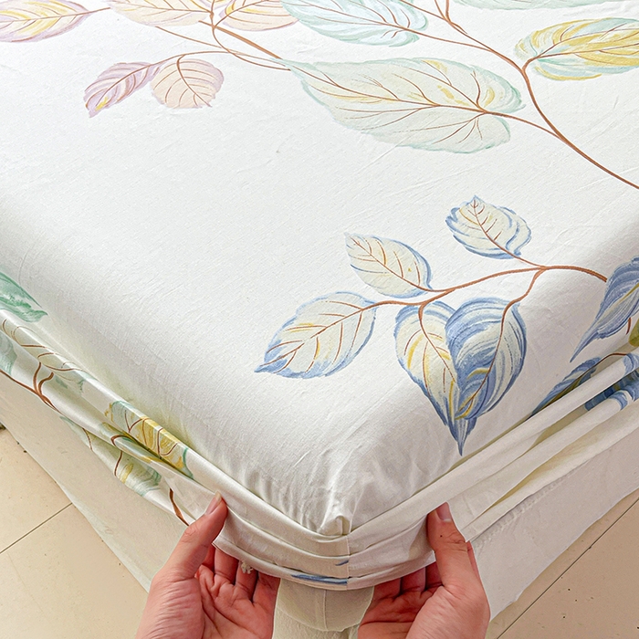 91家纺网 家纺一手货源 找家纺 大柏树 2026新款全棉纯棉13376印花单床笠单品床笠床笠单件 满庭绿