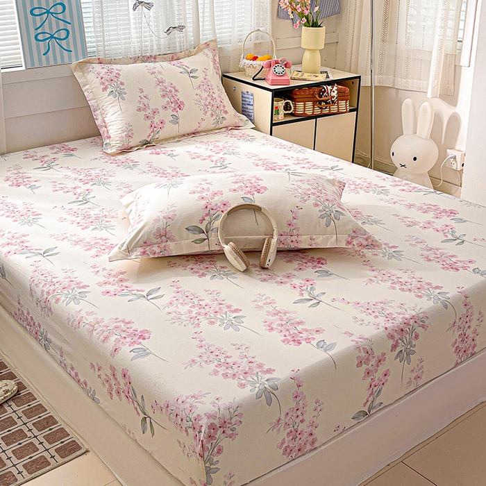 91家纺网 家纺一手货源 找家纺 大柏树 2026新款全棉纯棉13376印花单床笠单品床笠床笠单件 花织梦粉