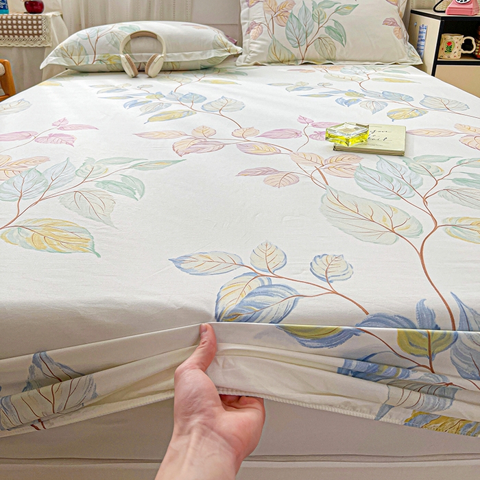 91家纺网 家纺一手货源 找家纺 大柏树 2026新款全棉纯棉13376印花单床笠单品床笠床笠单件 满庭绿