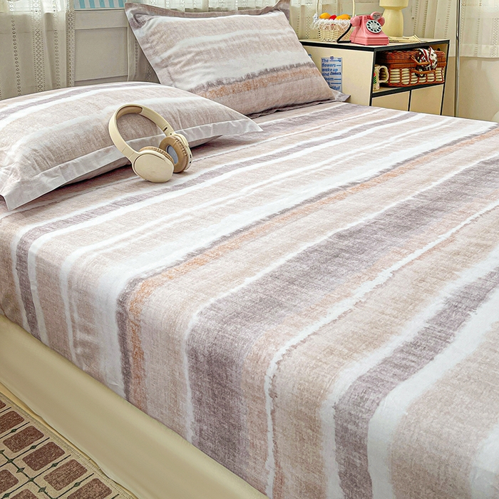 91家纺网 家纺一手货源 找家纺 大柏树 2026新款全棉纯棉13376印花单床笠单品床笠床笠单件 月冉星河咖