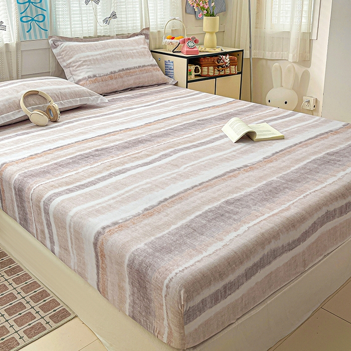 91家纺网 家纺一手货源 找家纺 大柏树 2026新款全棉纯棉13376印花单床笠单品床笠床笠单件 月冉星河咖