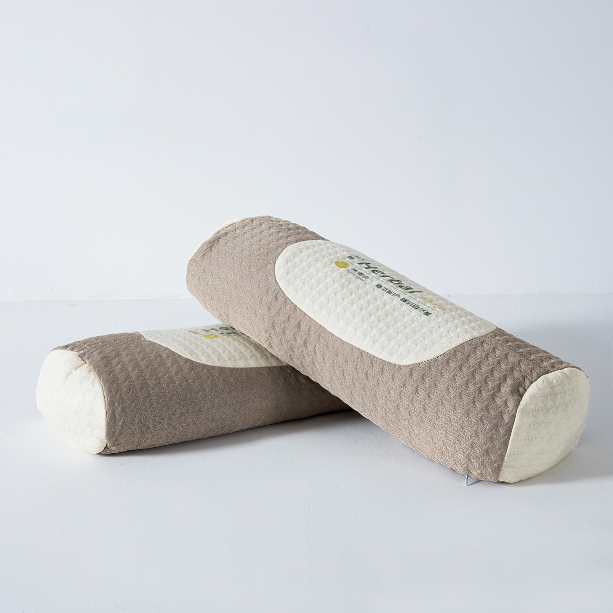 91家纺网 家纺一手货源 找家纺 莉迪娅 2026新款本草呵护针织棉荞麦护颈枕枕头枕芯 咖色