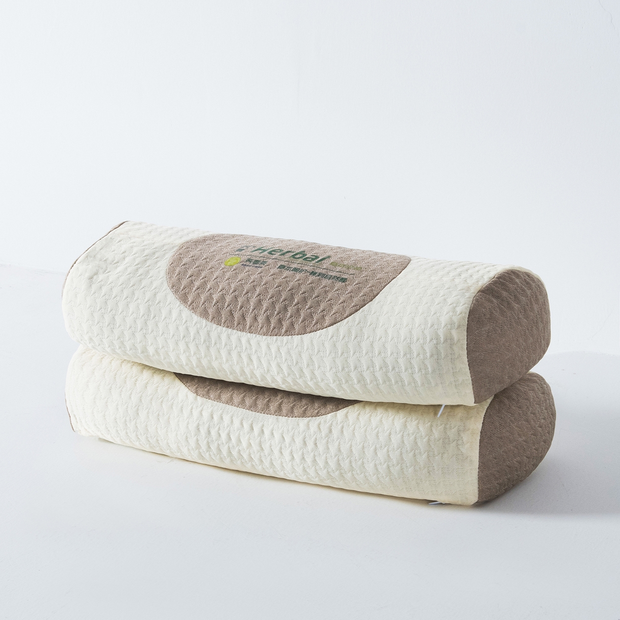 91家纺网 家纺一手货源 找家纺 莉迪娅 2026新款本草呵护针织棉荞麦护颈枕枕头枕芯 米白