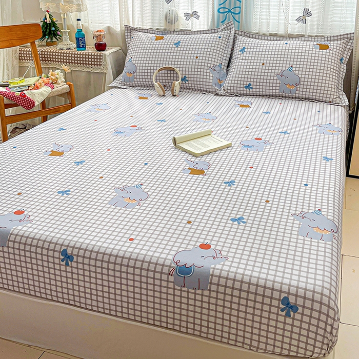 91家纺网 家纺一手货源 找家纺 大柏树 2026新款全棉纯棉13376印花单床笠单品床笠床笠单件 活力小象