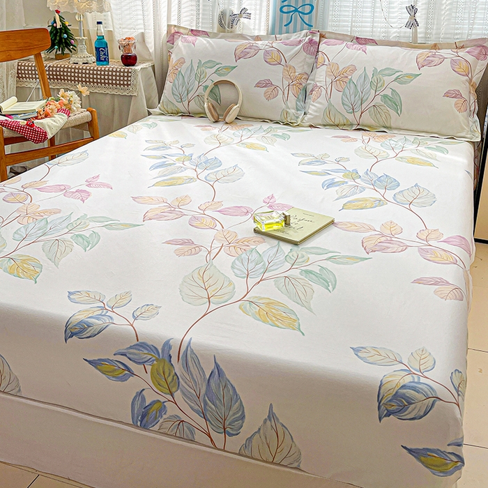 91家纺网 家纺一手货源 找家纺 大柏树 2026新款全棉纯棉13376印花单床笠单品床笠床笠单件 满庭绿