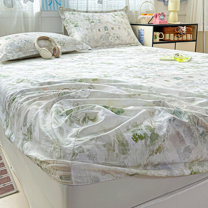 91家纺网 家纺一手货源 找家纺 大柏树 2026新款全棉纯棉13376印花单床笠单品床笠床笠单件 洛克庄园