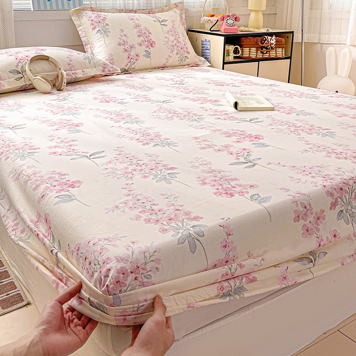 91家纺网 家纺一手货源 找家纺 大柏树 2026新款全棉纯棉13376印花单床笠单品床笠床笠单件 花织梦粉