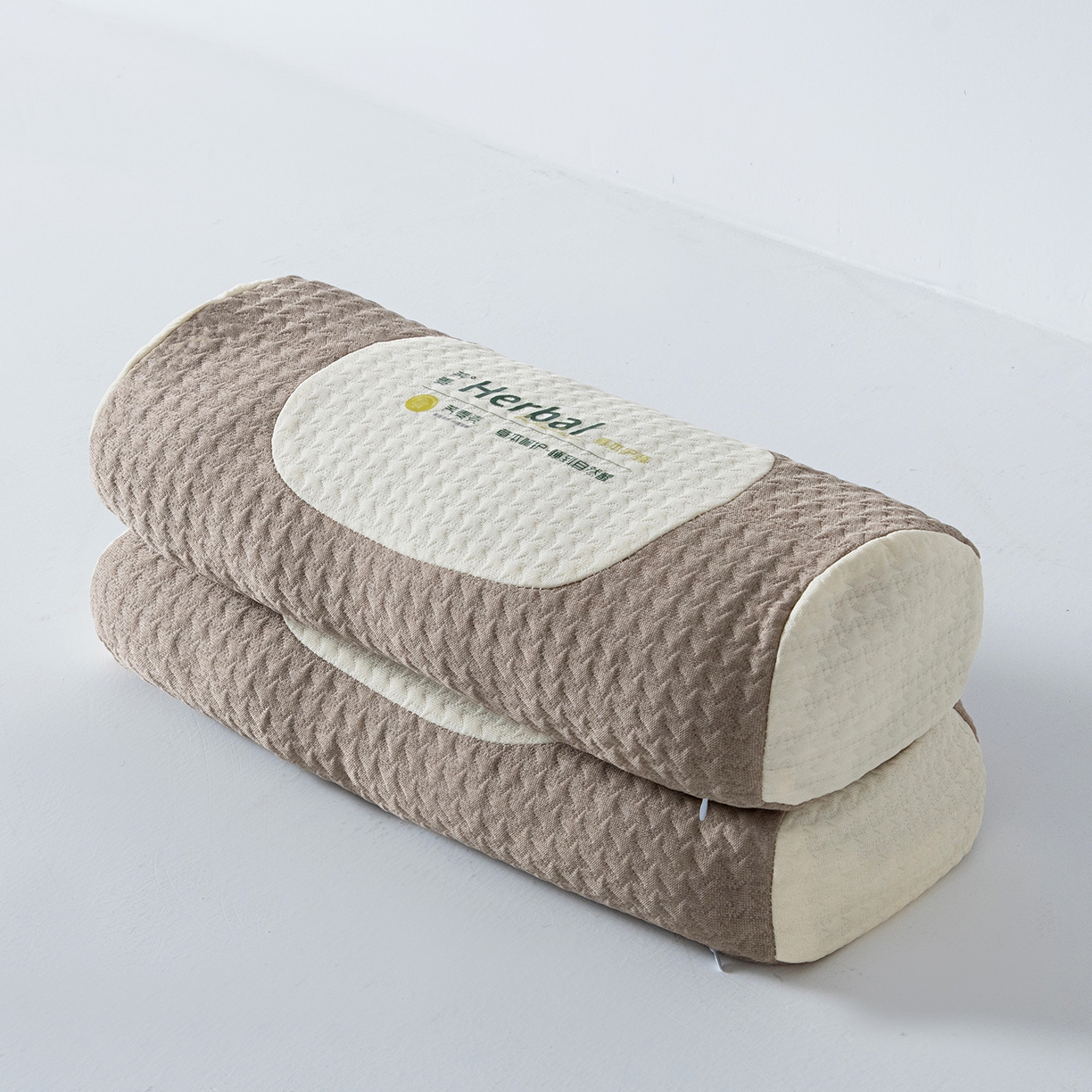 91家纺网 家纺一手货源 找家纺 莉迪娅 2026新款本草呵护针织棉荞麦护颈枕枕头枕芯 咖色