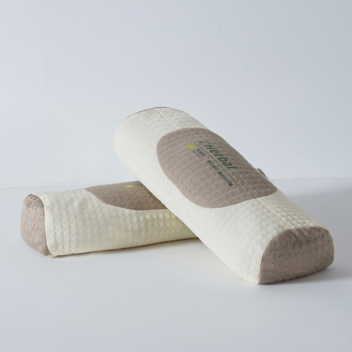 91家纺网 家纺一手货源 找家纺 莉迪娅 2026新款本草呵护针织棉荞麦护颈枕枕头枕芯 米白