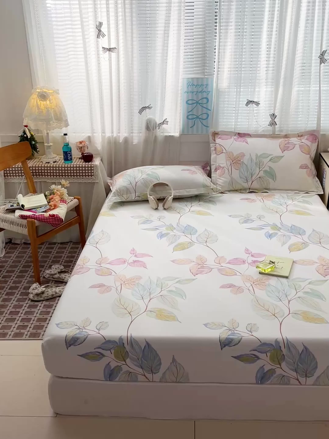 91家纺网 家纺一手货源 找家纺 大柏树 2026新款全棉纯棉13376印花单床笠单品床笠床笠单件 满庭绿