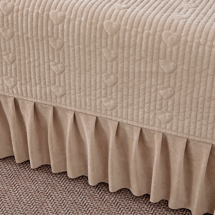 91家纺网 家纺一手货源 找家纺 莉迪娅 2026新款宝宝绒绣花床盖四件套婴儿绒纯色牛奶绒-Do系列 Do-香槟