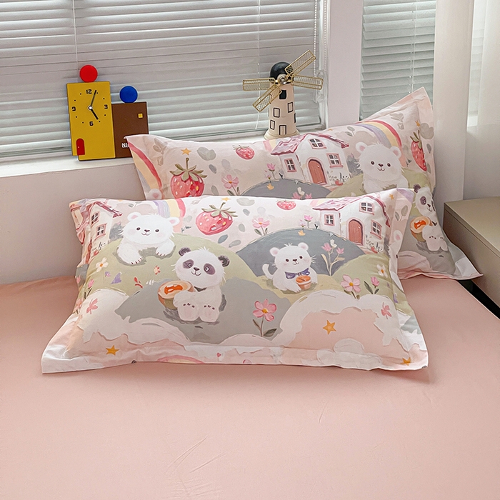 大柏树 2026新款全棉纯棉13376印花单枕套单品枕套枕套单件 花间小熊