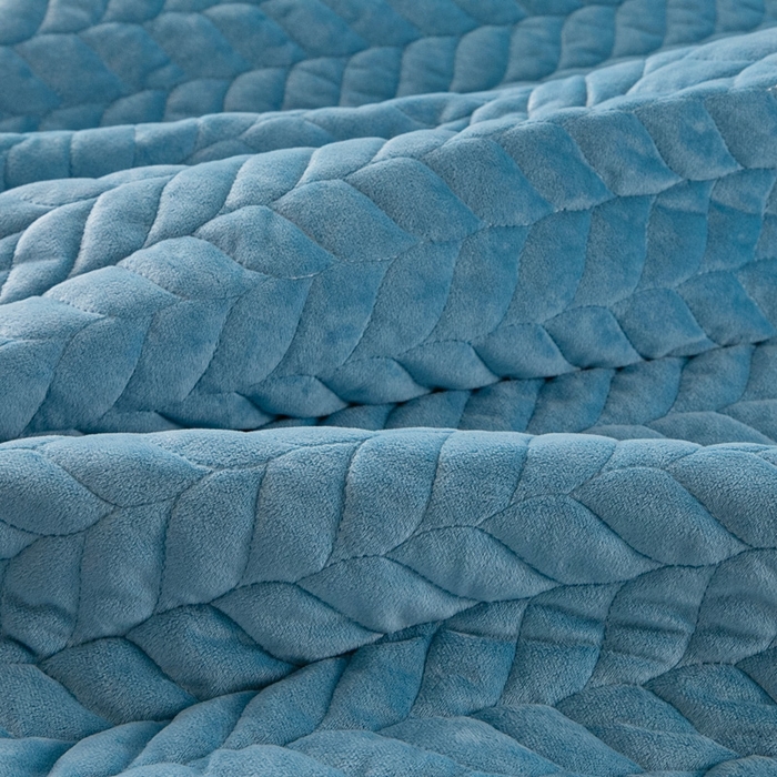 91家纺网 家纺一手货源 找家纺 莉迪娅 2026新款立体雕花牛奶绒床盖四件套-轻奢花语 轻奢花语-蓝色