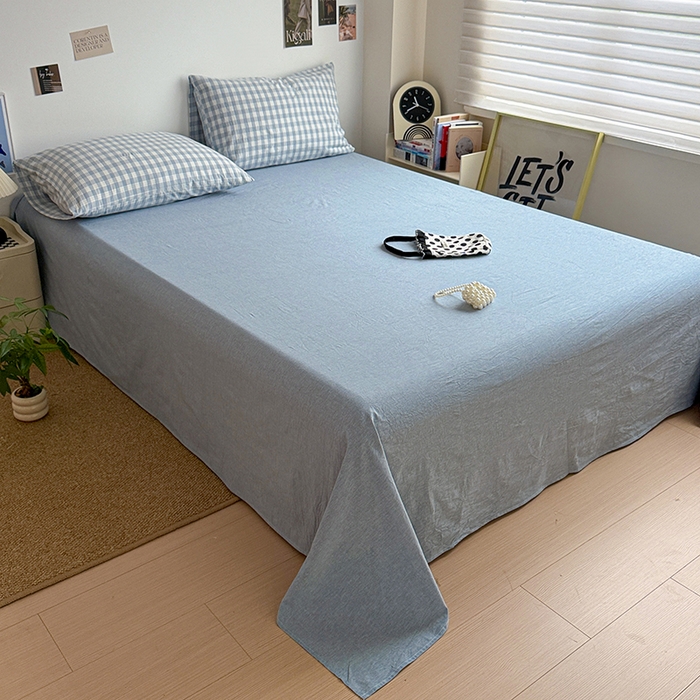 91家纺网 家纺一手货源 找家纺 大柏树 2026新款全棉纯棉水洗棉四件套 奶油兰