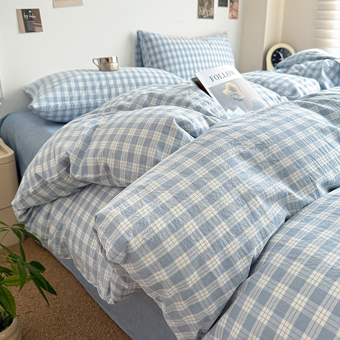 大柏树 2026新款全棉纯棉水洗棉四件套 奶油兰