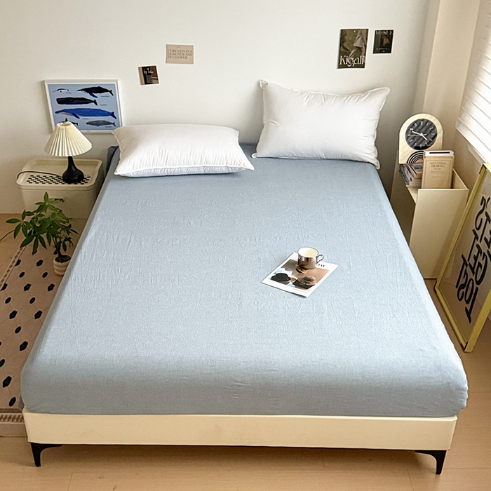 91家纺网 家纺一手货源 找家纺 大柏树 2026新款全棉纯棉水洗棉四件套 奶油兰