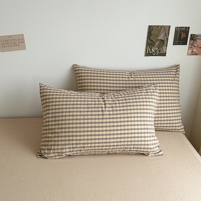 91家纺网 家纺一手货源 找家纺 大柏树 2026新款全棉纯棉水洗棉四件套 朵拉灰