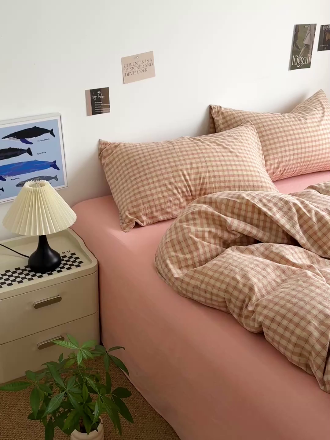 91家纺网 家纺一手货源 找家纺 大柏树 2026新款全棉纯棉水洗棉四件套 朵拉粉