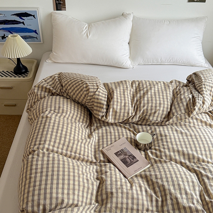 91家纺网 家纺一手货源 找家纺 大柏树 2026新款全棉纯棉水洗棉单被套单品被套被套单件 朵拉灰