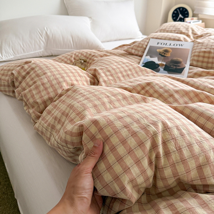 91家纺网 家纺一手货源 找家纺 大柏树 2026新款全棉纯棉水洗棉单被套单品被套被套单件 朵拉粉