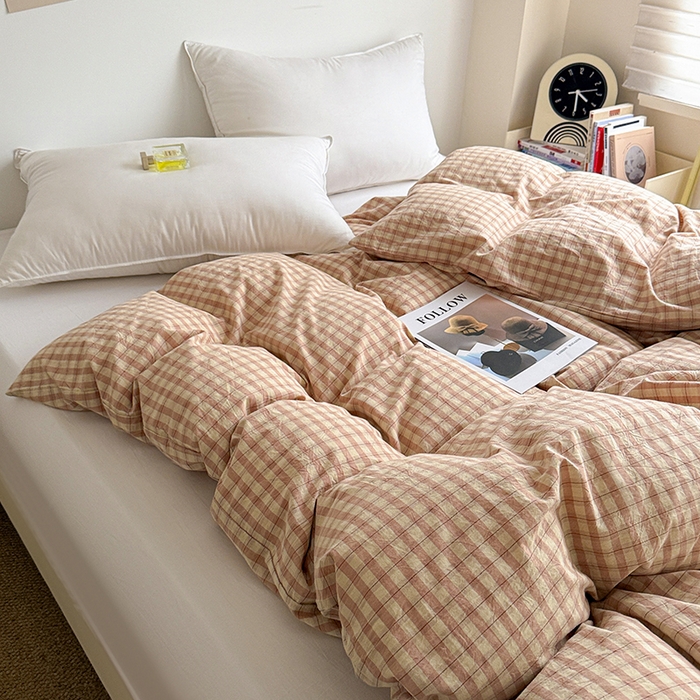 91家纺网 家纺一手货源 找家纺 大柏树 2026新款全棉纯棉水洗棉单被套单品被套被套单件 朵拉粉