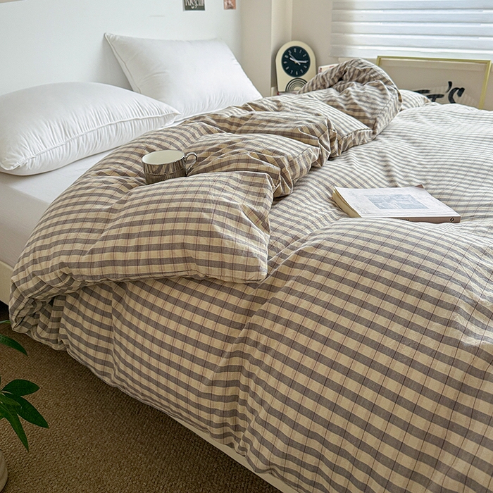 91家纺网 家纺一手货源 找家纺 大柏树 2026新款全棉纯棉水洗棉单被套单品被套被套单件 朵拉灰