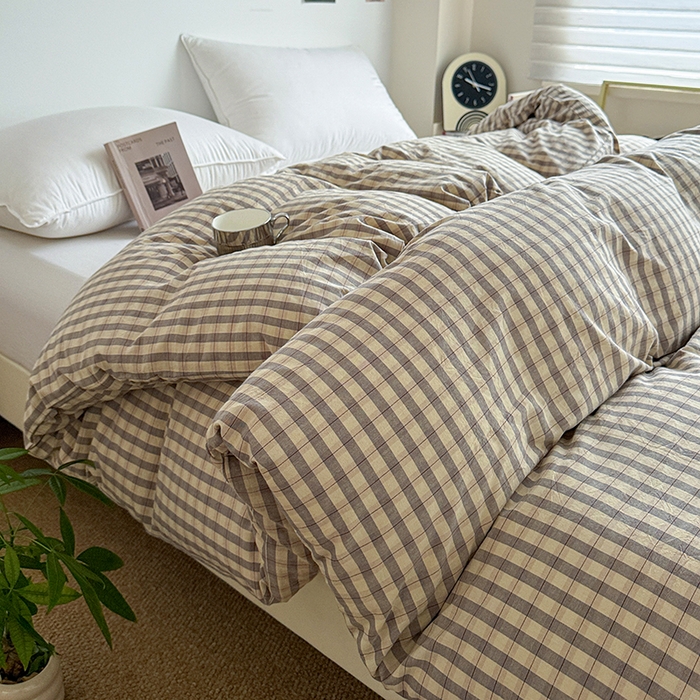 91家纺网 家纺一手货源 找家纺 大柏树 2026新款全棉纯棉水洗棉单被套单品被套被套单件 朵拉灰