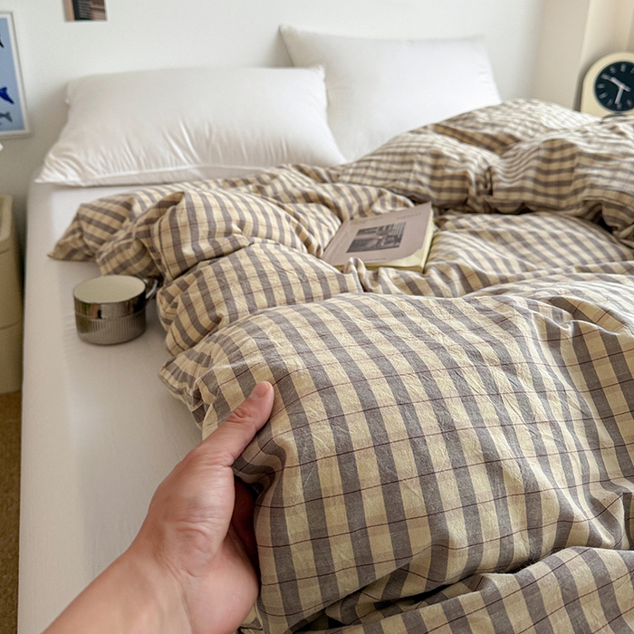 91家纺网 家纺一手货源 找家纺 大柏树 2026新款全棉纯棉水洗棉单被套单品被套被套单件 朵拉灰