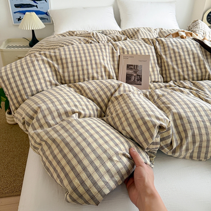 91家纺网 家纺一手货源 找家纺 大柏树 2026新款全棉纯棉水洗棉单被套单品被套被套单件 朵拉灰