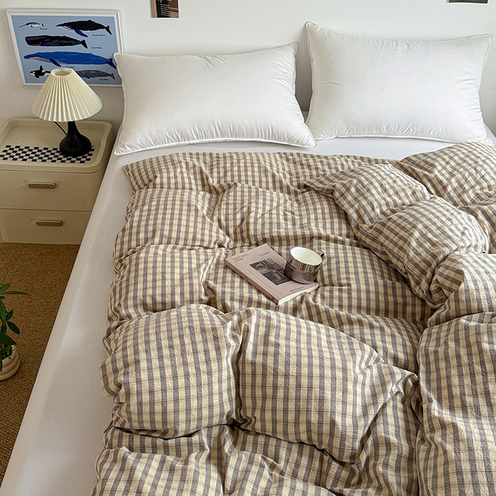 91家纺网 家纺一手货源 找家纺 大柏树 2026新款全棉纯棉水洗棉单被套单品被套被套单件 朵拉灰