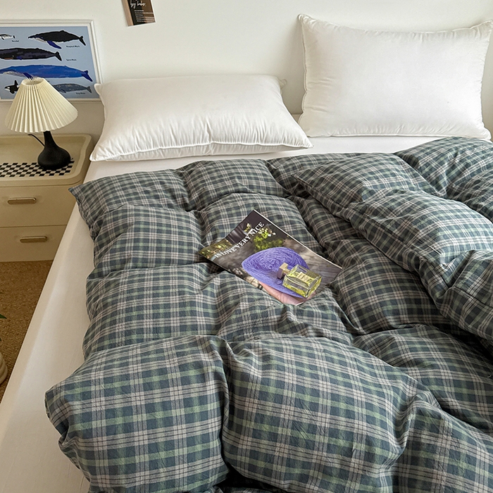 91家纺网 家纺一手货源 找家纺 大柏树 2026新款全棉纯棉水洗棉单被套单品被套被套单件 维尼蓝