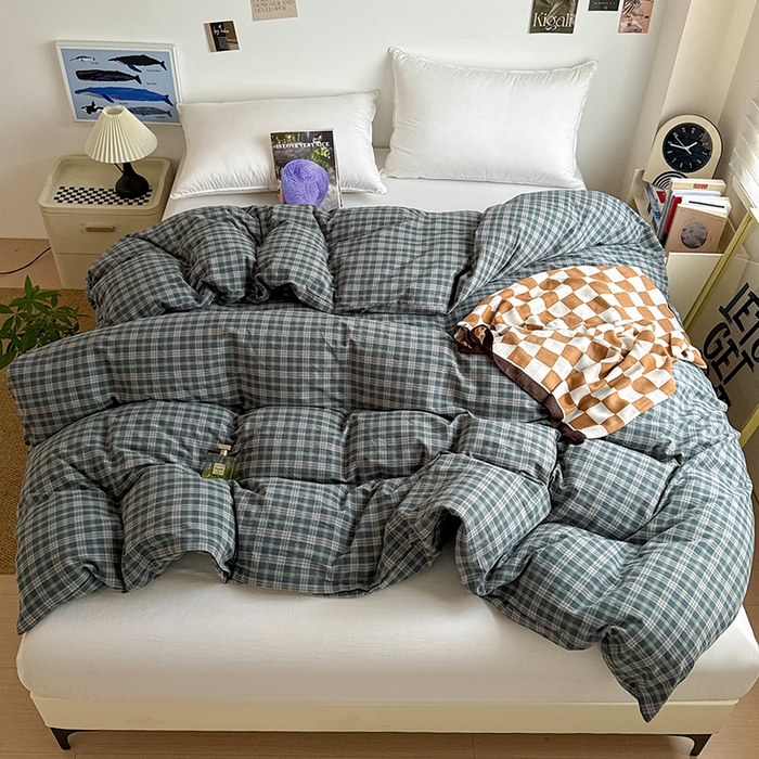 大柏树 2026新款全棉纯棉水洗棉单被套单品被套被套单件 维尼蓝