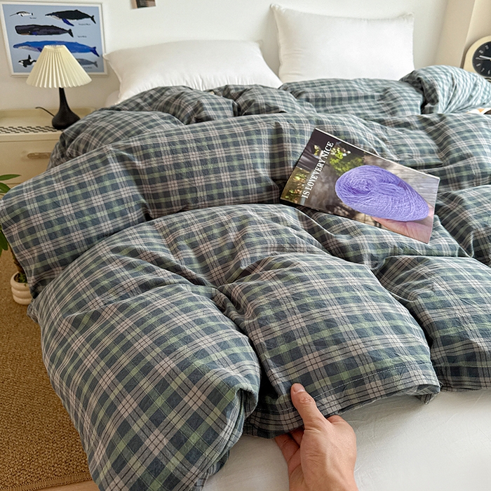 91家纺网 家纺一手货源 找家纺 大柏树 2026新款全棉纯棉水洗棉单被套单品被套被套单件 维尼蓝