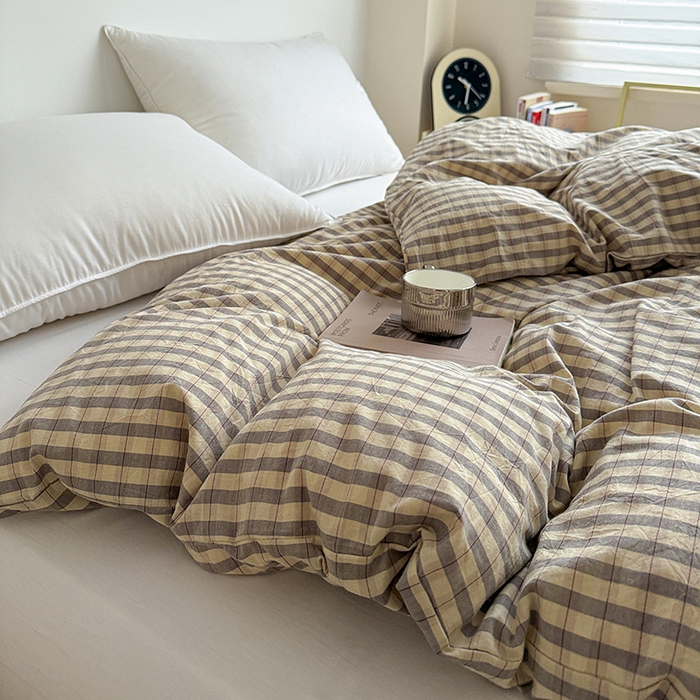 91家纺网 家纺一手货源 找家纺 大柏树 2026新款全棉纯棉水洗棉单被套单品被套被套单件 朵拉灰